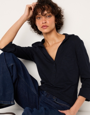 Organic Cotton Slub Jersey Rib Side Shirt