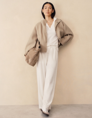 Organic Cotton Slub Lightweight Hoodie - Lait