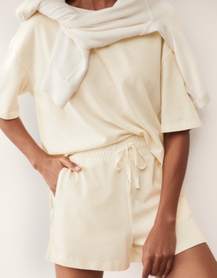 Organic Cotton Slub Lightweight Shorts - Butter