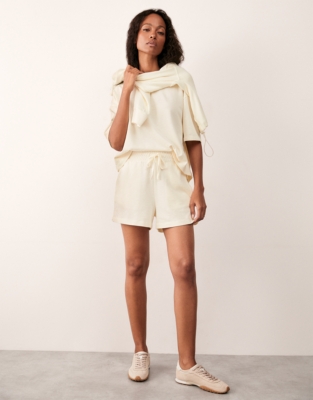 Organic Cotton Slub Lightweight Shorts - Butter