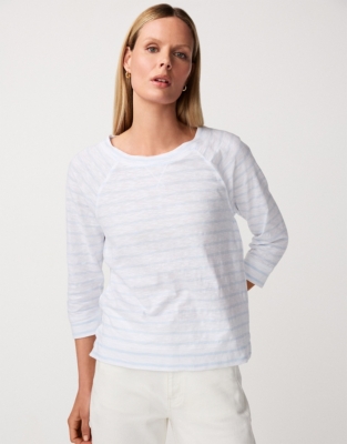 Organic Cotton Slub Stripe Jersey Top