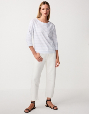 Organic Cotton Slub Stripe Jersey Top
