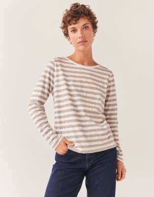 Organic Cotton Slub Stripe Top