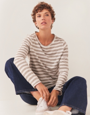 Organic Cotton Slub Stripe Top