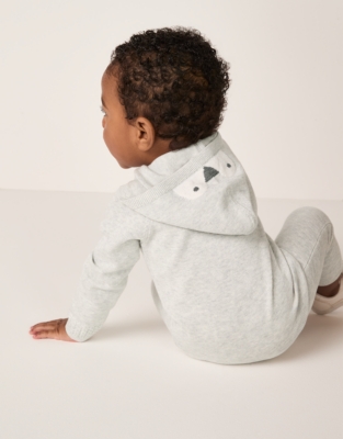 Organic Cotton Snowy Knitted Romper (0–24mths)