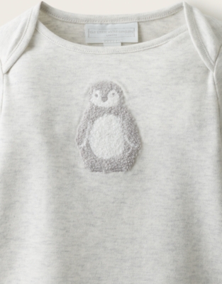 Organic Cotton Snowy Penguin First Christmas Pyjamas (0-24mnths) 
