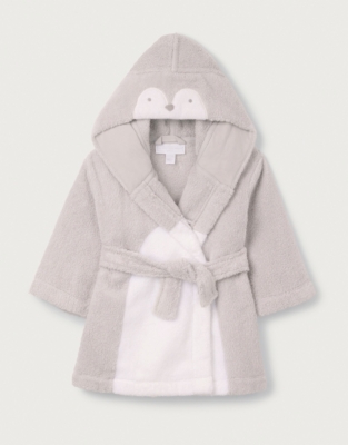 Organic Cotton Snowy Penguin Robe (0–12mths)