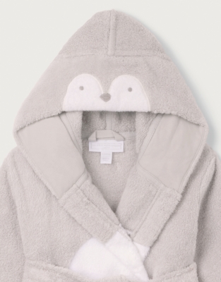Organic Cotton Snowy Penguin Robe (0–12mths)