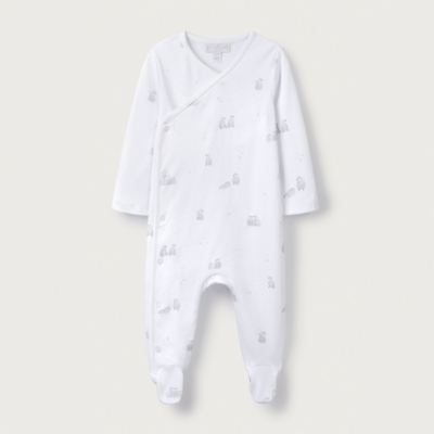Organic Cotton Snowy Penguin Wrap Sleepsuit (0–24mths)