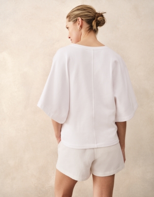 Organic Cotton Soft Loopback Batwing Sweatshirt