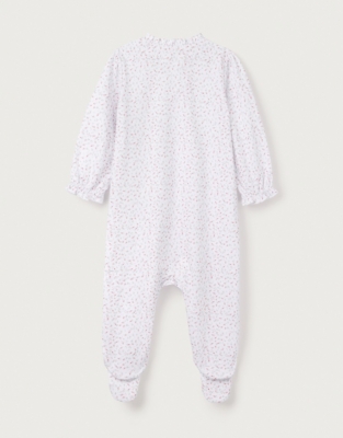 Organic Cotton Spring Berries Frill Wrap Sleepsuit (0–24mths)