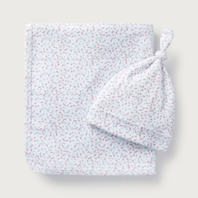 Organic Cotton Spring Berries Reversible Blanket & Hat Set (0–12mths)