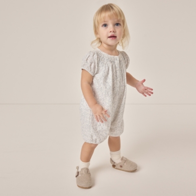 Organic Cotton Spring Meadow Hand Smocked Shortie (0–24mths)