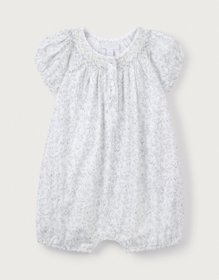 Organic Cotton Spring Meadow Hand Smocked Shortie (0–24mths)