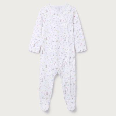 Organic Cotton Spring Scene Wrap Sleepsuit (0–24mths)