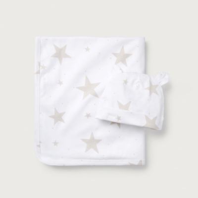 Organic Cotton Star Blanket & Hat Set (0–12mths)