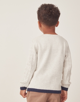 Organic Cotton Star Cable Jumper (18mths–6yrs)