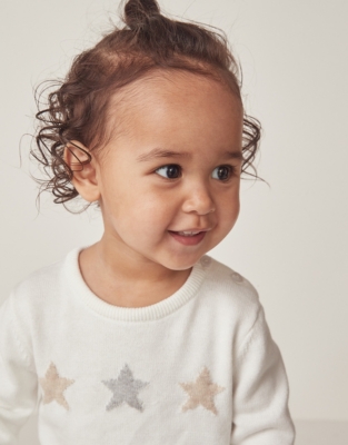 Organic Cotton Star Jumper (0–18mths)