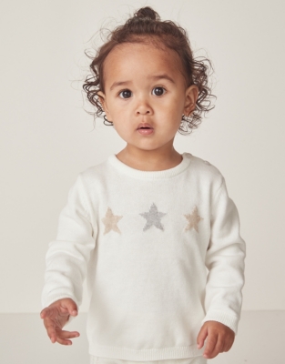 Organic Cotton Star Jumper (0–18mths)