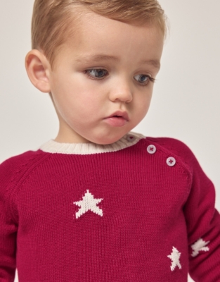 Organic Cotton Star Jumper (0–18mths)