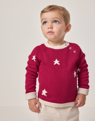 Organic Cotton Star Jumper (0–18mths)