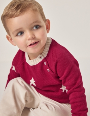 Organic Cotton Star Jumper (0–18mths)