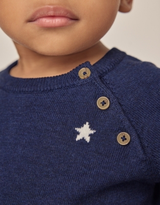 Organic Cotton Star Jumper (0–18mths)