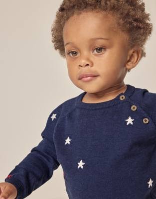 Organic Cotton Star Jumper (0–18mths)