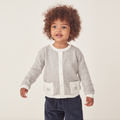 Organic Cotton Star Pocket Cardigan (0–24mths)