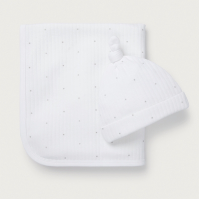 Organic Cotton Star Quilted Blanket & Hat Set (0–12mths)