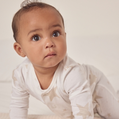 Organic Cotton Star Sleepsuit (0–24mths)