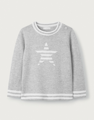 Organic Cotton Star Stripe Sweater (0–18mths)