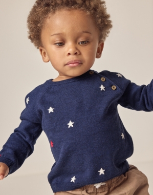 Organic Cotton Star Sweater (0–18mths)
