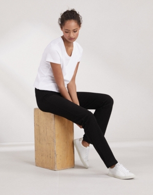 Organic Cotton Straight Leg Roll Top Pants