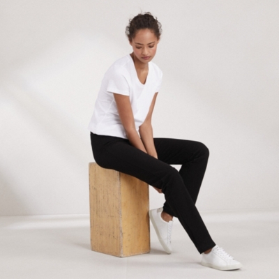 Organic Cotton Straight Leg Roll Top Trousers