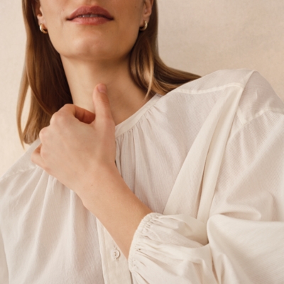 Organic Cotton Stripe Boho Blouse