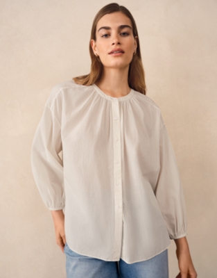 Organic Cotton Stripe Boho Blouse