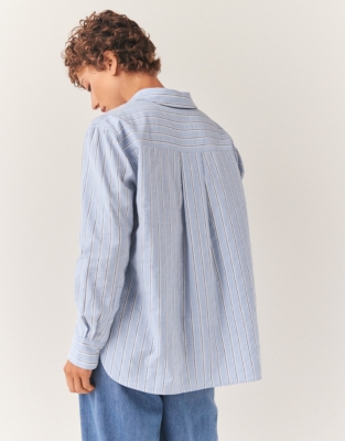 Organic Cotton Stripe Boyfriend Shirt