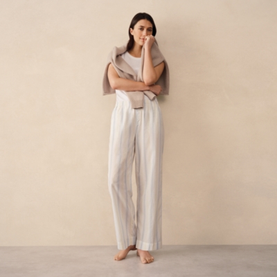 Organic Cotton Stripe Relaxed Pull-On Trousers