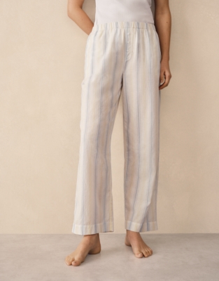 Organic Cotton Stripe Relaxed Pull-On Trousers