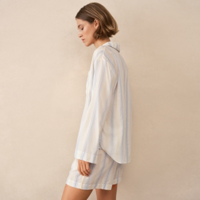 Organic Cotton Stripe Relaxed Pyjama Shirt