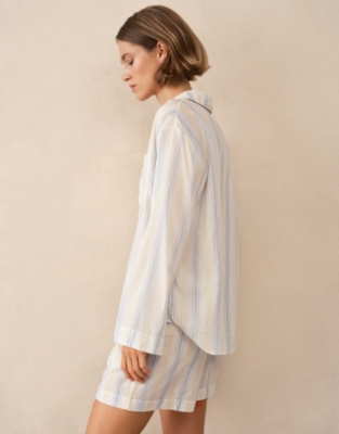 Organic Cotton Stripe Relaxed Pyjama Shirt