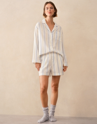 Organic Cotton Stripe Relaxed Pyjama Shirt