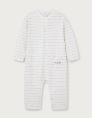 Organic Cotton Stripe Romper (0–24mths)