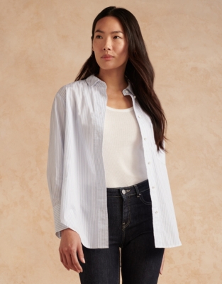 Organic Cotton Stripe Shirt | Tops & Blouses | The White Company US