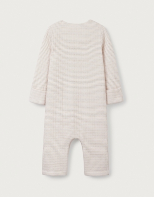 Organic Cotton Stripe Sleepsuit (0–24mths)