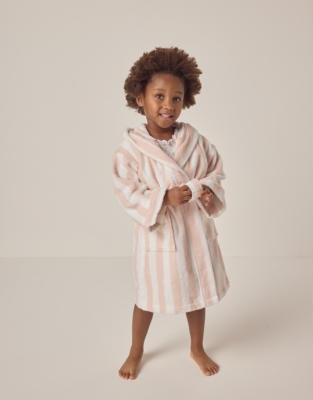 Organic Cotton Stripe Towelling Robe (1–12yrs)