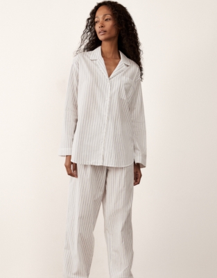 Organic Cotton Stripe Voile Pyjama Set