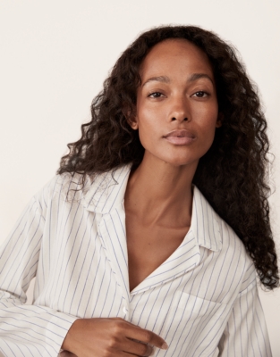 Organic Cotton Stripe Voile Pyjama Set