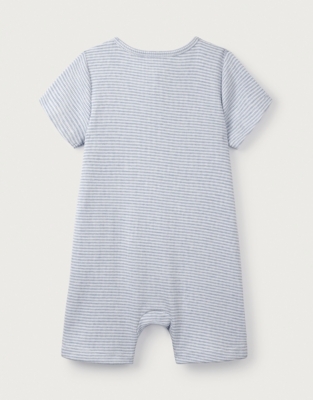 Organic Cotton Striped Crab Romper (0–24mths)